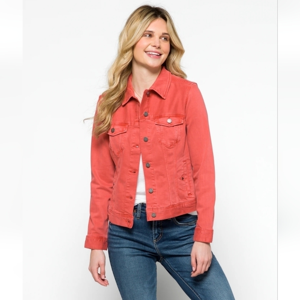 Liverpool Temma Denim Jacket Women's Coral Denim Jacket Coral